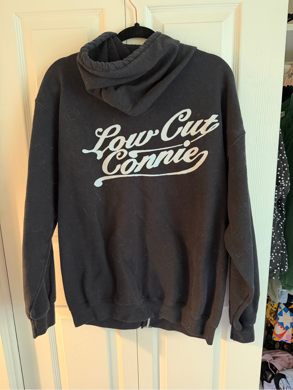 Low Cut Connie Band Merch Full-Zip Hoodie – Size L – Black